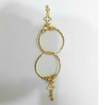 22k Gold Fancy Pipe Bali by D.M. Jewellers