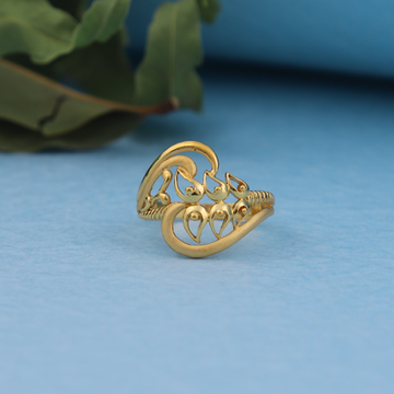916 Plain Gold Ladies Ring by 