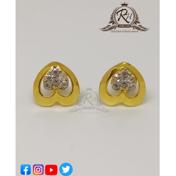 22 carat gold heard shape daimond butti Rh-ER130