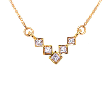 Triad Diamond Chain Necklace