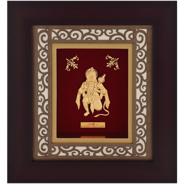 (18.5x21 cm)god hanuman ji divine photo frame 24 k... by 