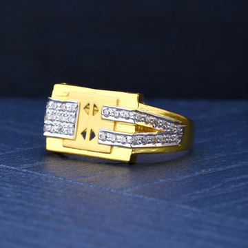 916 Gold CZ Hallmarked Ring by R.B. Ornament