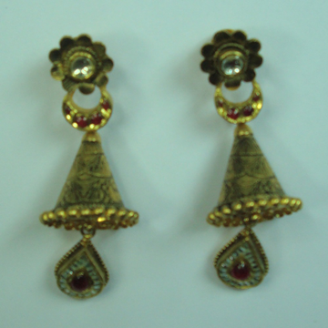 Antique kundan earrings-akm-er-008 by 