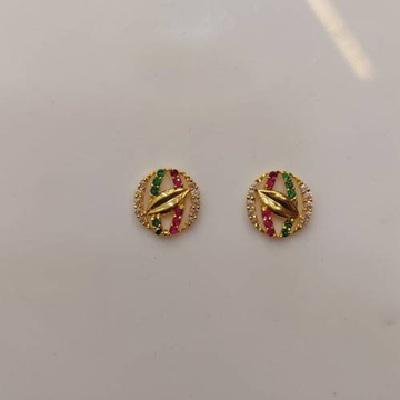 Gold Modern Casual Earring by D.M. Jewellers
