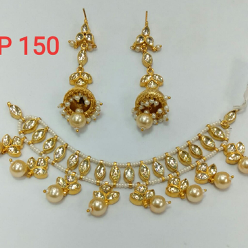 designer necklace with beautiful golden beads