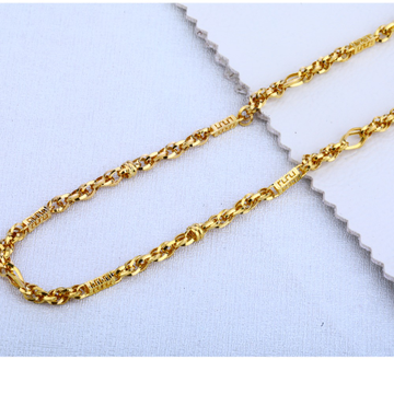 22CT Gold Hallmark Men's Stylish Choco Chain MCH52