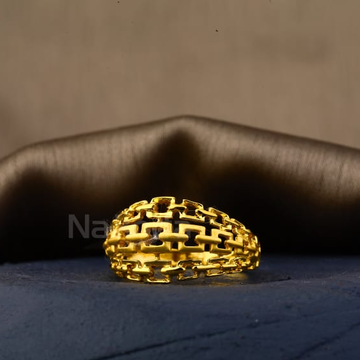 22KT Gold Delicate Ladies Plain Ring LPR599