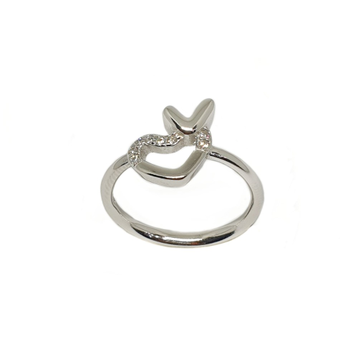 925 Sterling Silver Heart Shape Designer Ring MGA...