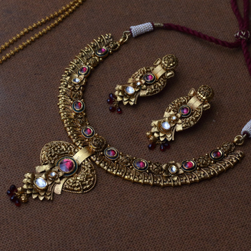 916 Gold Designer Antique Necklace VJ-N001 by 
