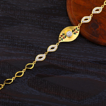 916 Gold Ladies Hallmark Fancy Bracelet LB411