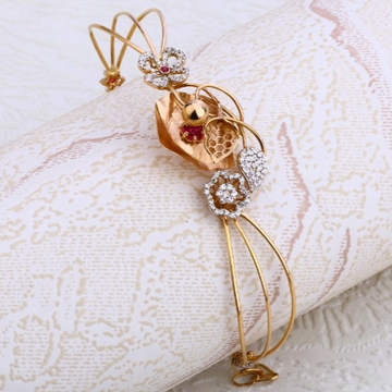 20 carat rose gold ladies kada bracelet rh-lb941