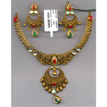 916 Gold Antique Necklace Set GC-N01 by 