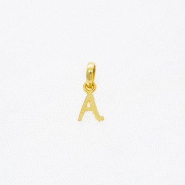 A letter 22kt gold pendant