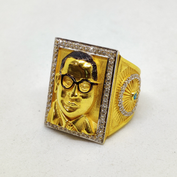 916 Gold Fancy Gent's Baba Saheb Ambedkar Ring