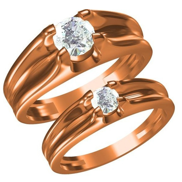 916 CZ ROSE GOLD COUPLE RING