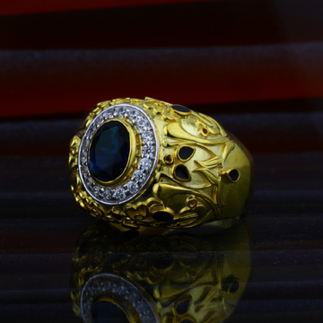 Mens Exclusive Heavy Designer 916 Gold Ring-MHR08