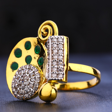 22CT Gold CZ  Fancy Ladies Ring LR689