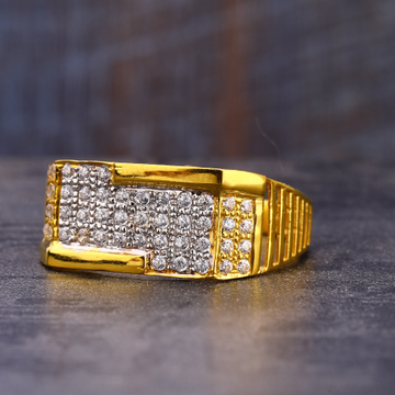 916 CZ Gold  men's Ring MR752