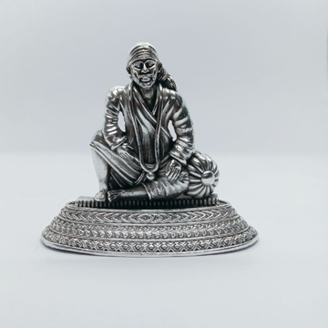 Pure silver idol of sai baba in antique polish by 