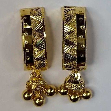 916 Gold Fancy Jtops Earrings Akm-er-129 by 