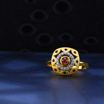 22kt Gold Square Shape designer Ring LR26