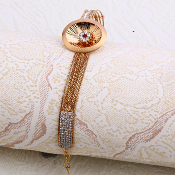 750 CZ Rose Gold stylish Women's Kada  Bracelet RL...