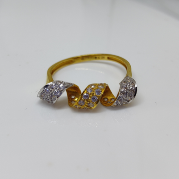 22k gold round shape exclusive ladies ring by 
