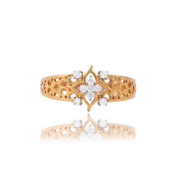 916 Gold Fancy Diamond Ring by 