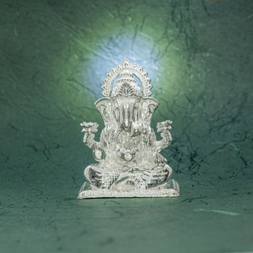Divine Silver Ganesha Idol