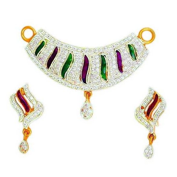 22KT Colorful Gold Attractive CZ Mangalsutra Penda... by 