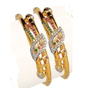 22K/916 Gold Cross Pipe Fancy Kadli by Ruchit Jewellers