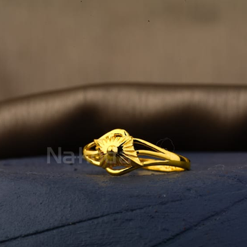 22KT Gold Stylish Ladies Plain Ring LPR529
