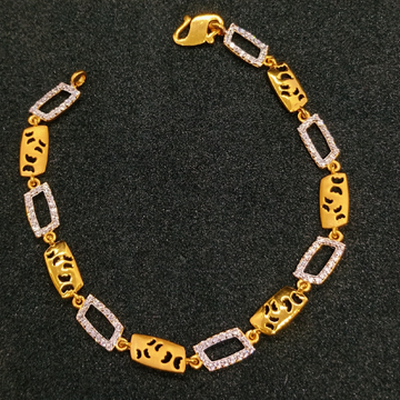 22k Gold Diamond Ladies Bracelet by 