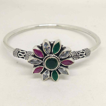 925 sterling silver oxidised antique color stone b... by 