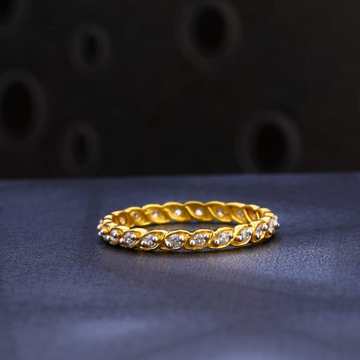 916 Gold CZ Classic Ladies Ring LR1601