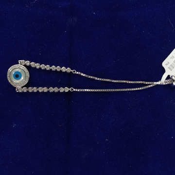 92.5 silver bracelet evil eye piece by Ghunghru Jewellers