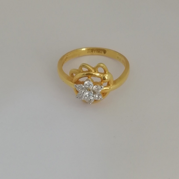 916 gold fancy stone ladies ring by 