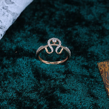 18K Gold Cz ladies Fancy ring by 