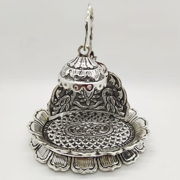92.5 Pure Silver Antique Singhasan in Fine Nakashi... by 