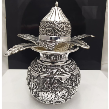 925 pure silver navrang kalash in Deep Carvings pO... by 