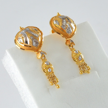 916 hallmark Gold Earring  by Peri Jewellers