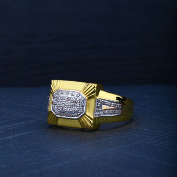 22K Gold Square Design Ring by R.B. Ornament