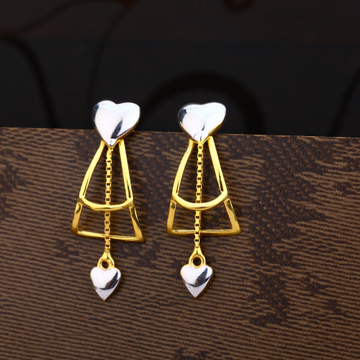 Ladies 22K Gold Fancy Cz Earring -LPE165