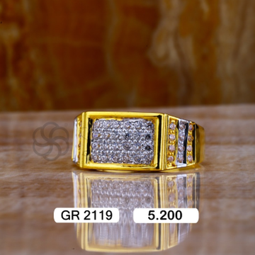22K(916)Gold Gents Regular Diamond Ring by Sneh Ornaments