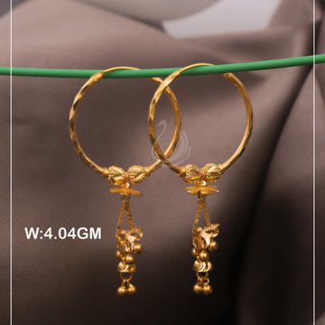 916 Gold Delicate Bali Earring by 