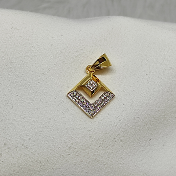 gold  Square design pendant by Rangila Jewellers