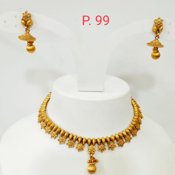 Gold Plated Wedding Jewellery Pearl Choker Necklac...