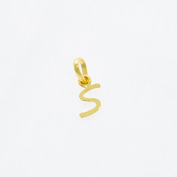 Simple 18kt Gold S Alphabet