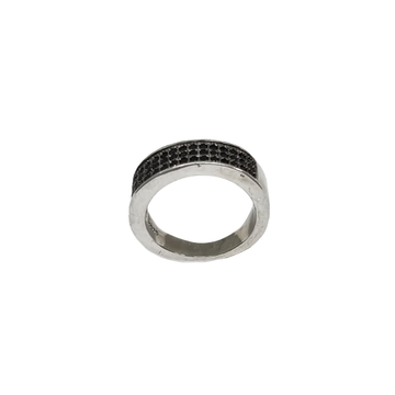 Black Diamonds Ring In 925 Sterling Silver MGA - G...