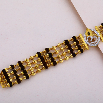 Rudraksha Gold Om Bracelet-MRB06